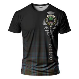 ScotsTee Shop Scottish Anderson Clan Crest Tartan T Shirt Featuring Alba Gu Brath Scotland Forever and Ever Celtic Cross