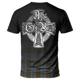 ScotsTee Shop Scottish Anderson Clan Crest Tartan T Shirt Featuring Alba Gu Brath Scotland Forever and Ever Celtic Cross