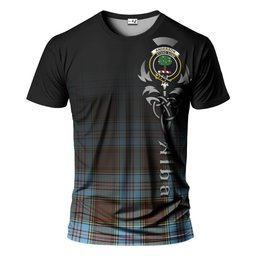 ScotsTee Shop Scottish Anderson Ancient Clan Crest Tartan T Shirt Featuring Alba Gu Brath Scotland Forever and Ever Celtic Cross