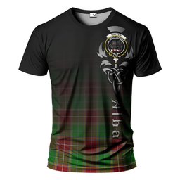 ScotsTee Shop Scottish Baxter Modern Clan Crest Tartan T Shirt Featuring Alba Gu Brath Scotland Forever and Ever Celtic Cross