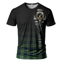 ScotsTee Shop Scottish Blackadder Clan Crest Tartan T Shirt Featuring Alba Gu Brath Scotland Forever and Ever Celtic Cross