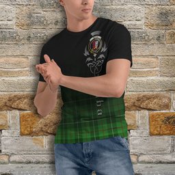ScotsTee Shop Scottish Boyle Clan Crest Tartan T Shirt Featuring Alba Gu Brath Scotland Forever and Ever Celtic Cross