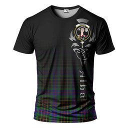 ScotsTee Shop Scottish Brodie Hunting Modern Clan Crest Tartan T Shirt Featuring Alba Gu Brath Scotland Forever and Ever Celtic Cross