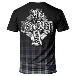 ScotsTee Shop Scottish Baird Dress Clan Crest Tartan T Shirt Featuring Alba Gu Brath Scotland Forever and Ever Celtic Cross