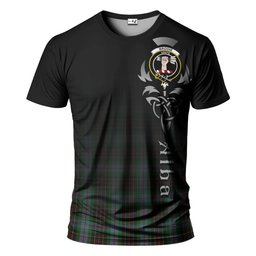ScotsTee Shop Scottish Brodie Hunting Clan Crest Tartan T Shirt Featuring Alba Gu Brath Scotland Forever and Ever Celtic Cross