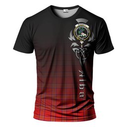 ScotsTee Shop Scottish Burnett Modern Clan Crest Tartan T Shirt Featuring Alba Gu Brath Scotland Forever and Ever Celtic Cross