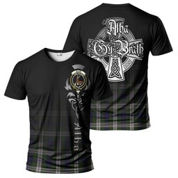 ScotsTee Shop Scottish Blair Dress Clan Crest Tartan T Shirt Featuring Alba Gu Brath Scotland Forever and Ever Celtic Cross