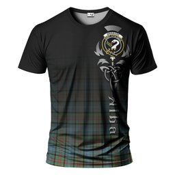 ScotsTee Shop Scottish Brisbane modern Clan Crest Tartan T Shirt Featuring Alba Gu Brath Scotland Forever and Ever Celtic Cross