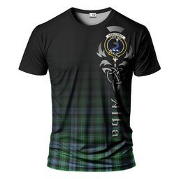 ScotsTee Shop Scottish Arbuthnot Ancient Clan Crest Tartan T Shirt Featuring Alba Gu Brath Scotland Forever and Ever Celtic Cross