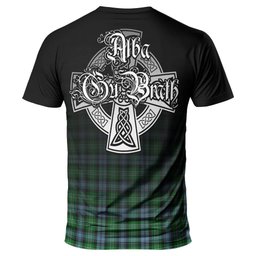 ScotsTee Shop Scottish Arbuthnot Ancient Clan Crest Tartan T Shirt Featuring Alba Gu Brath Scotland Forever and Ever Celtic Cross