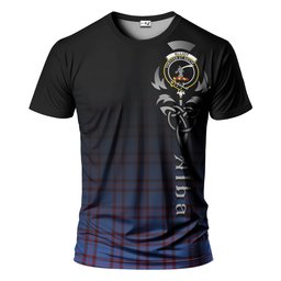 ScotsTee Shop Scottish Elliot Modern Clan Crest Tartan T Shirt Featuring Alba Gu Brath Scotland Forever and Ever Celtic Cross