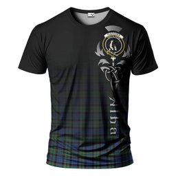 ScotsTee Shop Scottish Fletcher Ancient Clan Crest Tartan T Shirt Featuring Alba Gu Brath Scotland Forever and Ever Celtic Cross