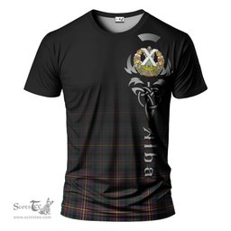 ScotsTee Shop Scottish Cameron Highlanders of Ottawa Clan Crest Tartan T Shirt Featuring Alba Gu Brath Scotland Forever and Ever Celtic Cross