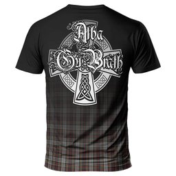 ScotsTee Shop Scottish Douglas Ancient Dress Clan Crest Tartan T Shirt Featuring Alba Gu Brath Scotland Forever and Ever Celtic Cross