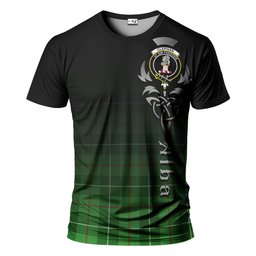 ScotsTee Shop Scottish Clephan Clan Crest Tartan T Shirt Featuring Alba Gu Brath Scotland Forever and Ever Celtic Cross