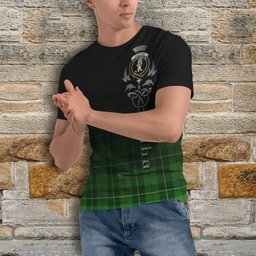 ScotsTee Shop Scottish Clephan Clan Crest Tartan T Shirt Featuring Alba Gu Brath Scotland Forever and Ever Celtic Cross