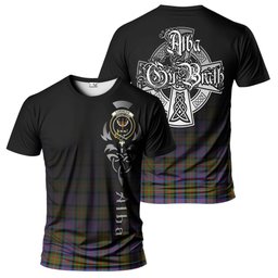 ScotsTee Shop Scottish Carnegie Ancient Clan Crest Tartan T Shirt Featuring Alba Gu Brath Scotland Forever and Ever Celtic Cross