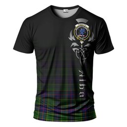 ScotsTee Shop Scottish Forsyth Modern Clan Crest Tartan T Shirt Featuring Alba Gu Brath Scotland Forever and Ever Celtic Cross