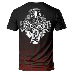 ScotsTee Shop Scottish Carruthers Clan Crest Tartan T Shirt Featuring Alba Gu Brath Scotland Forever and Ever Celtic Cross