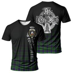 ScotsTee Shop Scottish Duncan Modern Clan Crest Tartan T Shirt Featuring Alba Gu Brath Scotland Forever and Ever Celtic Cross