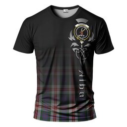 ScotsTee Shop Scottish Fraser Red Dress Clan Crest Tartan T Shirt Featuring Alba Gu Brath Scotland Forever and Ever Celtic Cross
