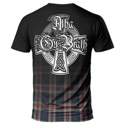 ScotsTee Shop Scottish Fraser Red Dress Clan Crest Tartan T Shirt Featuring Alba Gu Brath Scotland Forever and Ever Celtic Cross