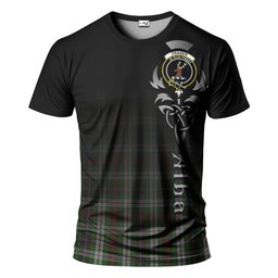 ScotsTee Shop Scottish Fraser Hunting Dress Clan Crest Tartan T Shirt Featuring Alba Gu Brath Scotland Forever and Ever Celtic Cross