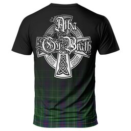ScotsTee Shop Scottish Duncan Clan Crest Tartan T Shirt Featuring Alba Gu Brath Scotland Forever and Ever Celtic Cross