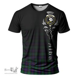 ScotsTee Shop Scottish Campbell of Cawdor Modern Clan Crest Tartan T Shirt Featuring Alba Gu Brath Scotland Forever and Ever Celtic Cross