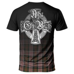 ScotsTee Shop Scottish Carnegie Dress Clan Crest Tartan T Shirt Featuring Alba Gu Brath Scotland Forever and Ever Celtic Cross