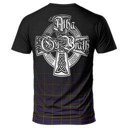ScotsTee Shop Scottish Durie Clan Crest Tartan T Shirt Featuring Alba Gu Brath Scotland Forever and Ever Celtic Cross