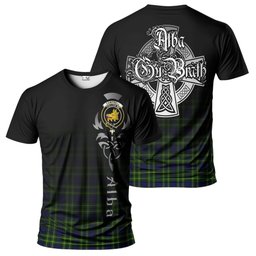 ScotsTee Shop Scottish Campbell of Breadalbane Modern Clan Crest Tartan T Shirt Featuring Alba Gu Brath Scotland Forever and Ever Celtic Cross