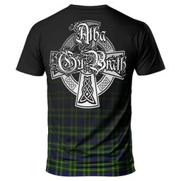 ScotsTee Shop Scottish Campbell of Breadalbane Modern Clan Crest Tartan T Shirt Featuring Alba Gu Brath Scotland Forever and Ever Celtic Cross