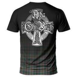 ScotsTee Shop Scottish Craig Ancient Clan Crest Tartan T Shirt Featuring Alba Gu Brath Scotland Forever and Ever Celtic Cross