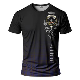 ScotsTee Shop Scottish Elliot Clan Crest Tartan T Shirt Featuring Alba Gu Brath Scotland Forever and Ever Celtic Cross