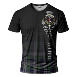 ScotsTee Shop Scottish Colquhoun Dress Clan Crest Tartan T Shirt Featuring Alba Gu Brath Scotland Forever and Ever Celtic Cross