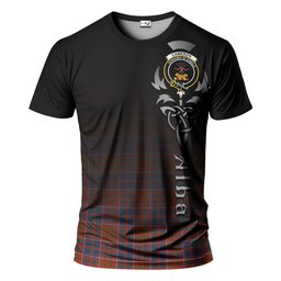 ScotsTee Shop Scottish Cameron of Lochiel Ancient Clan Crest Tartan T Shirt Featuring Alba Gu Brath Scotland Forever and Ever Celtic Cross