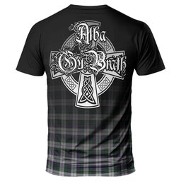 ScotsTee Shop Scottish Campbell of Cawdor Dress Clan Crest Tartan T Shirt Featuring Alba Gu Brath Scotland Forever and Ever Celtic Cross