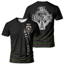 ScotsTee Shop Scottish Cochrane Clan Crest Tartan T Shirt Featuring Alba Gu Brath Scotland Forever and Ever Celtic Cross