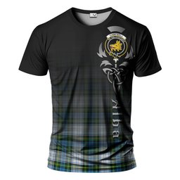 ScotsTee Shop Scottish Campbell Dress Clan Crest Tartan T Shirt Featuring Alba Gu Brath Scotland Forever and Ever Celtic Cross