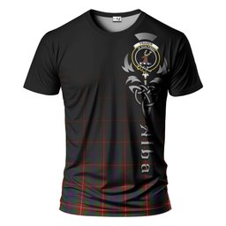 ScotsTee Shop Scottish Fraser of Lovat Clan Crest Tartan T Shirt Featuring Alba Gu Brath Scotland Forever and Ever Celtic Cross