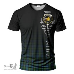 ScotsTee Shop Scottish Campbell of Argyll #02 Clan Crest Tartan T Shirt Featuring Alba Gu Brath Scotland Forever and Ever Celtic Cross