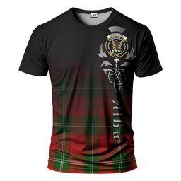 ScotsTee Shop Scottish Gartshore Clan Crest Tartan T Shirt Featuring Alba Gu Brath Scotland Forever and Ever Celtic Cross