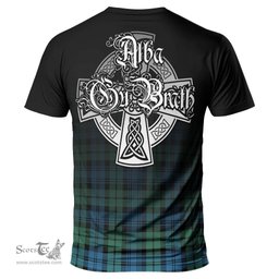 ScotsTee Shop Scottish Campbell Ancient 01 Clan Crest Tartan T Shirt Featuring Alba Gu Brath Scotland Forever and Ever Celtic Cross