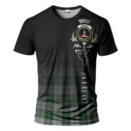 ScotsTee Shop Scottish Erskine Green Clan Crest Tartan T Shirt Featuring Alba Gu Brath Scotland Forever and Ever Celtic Cross
