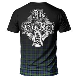 ScotsTee Shop Scottish Campbell Argyll Ancient Clan Crest Tartan T Shirt Featuring Alba Gu Brath Scotland Forever and Ever Celtic Cross