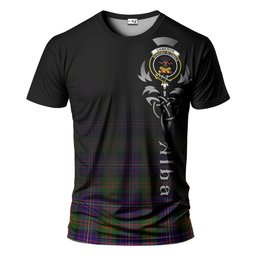 ScotsTee Shop Scottish Cameron of Erracht Modern Clan Crest Tartan T Shirt Featuring Alba Gu Brath Scotland Forever and Ever Celtic Cross