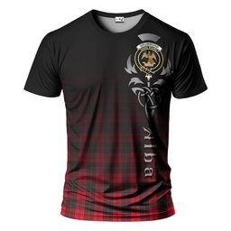 ScotsTee Shop Scottish Drummond Modern Clan Crest Tartan T Shirt Featuring Alba Gu Brath Scotland Forever and Ever Celtic Cross