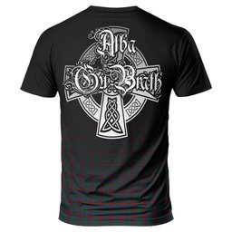 ScotsTee Shop Scottish Jardine Dress Clan Crest Tartan T Shirt Featuring Alba Gu Brath Scotland Forever and Ever Celtic Cross