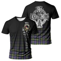 ScotsTee Shop Scottish MacDonald Ancient Clan Crest Tartan T Shirt Featuring Alba Gu Brath Scotland Forever and Ever Celtic Cross